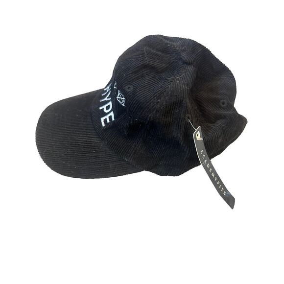 Academy Fits - The Hype Black Suede Adjustable Hat Gold Clasp NWT - Picture 2 of 5
